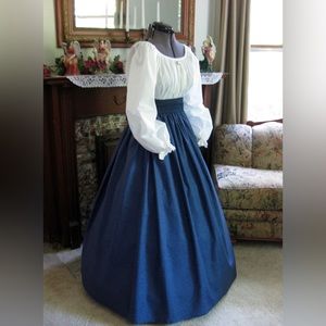 Handmade Civil War Era Western Victorian Dress, Three Pieces Included